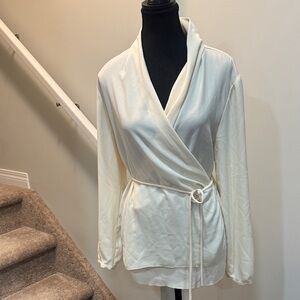 Wilfred Elegant Cream Wrap Robe